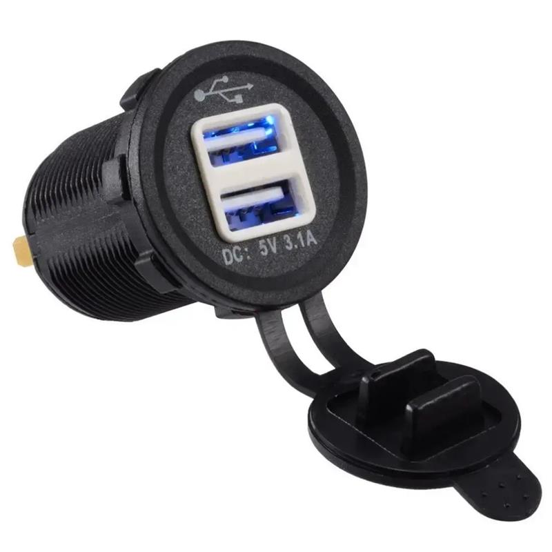 lithium battery box Support Dual USB Car charger 3.1A 12V Charger Power Adapter