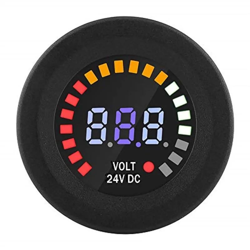 LED Digital Display DC 24V Car Boat Panel Gauge car Motorcycle Voltmeter Battery Monitor