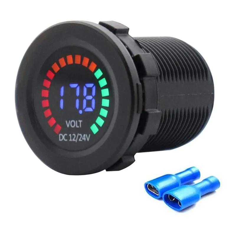 LED Digital Display DC 12V/24V Car Boat Panel Gauge car Voltmeter Battery Monitor