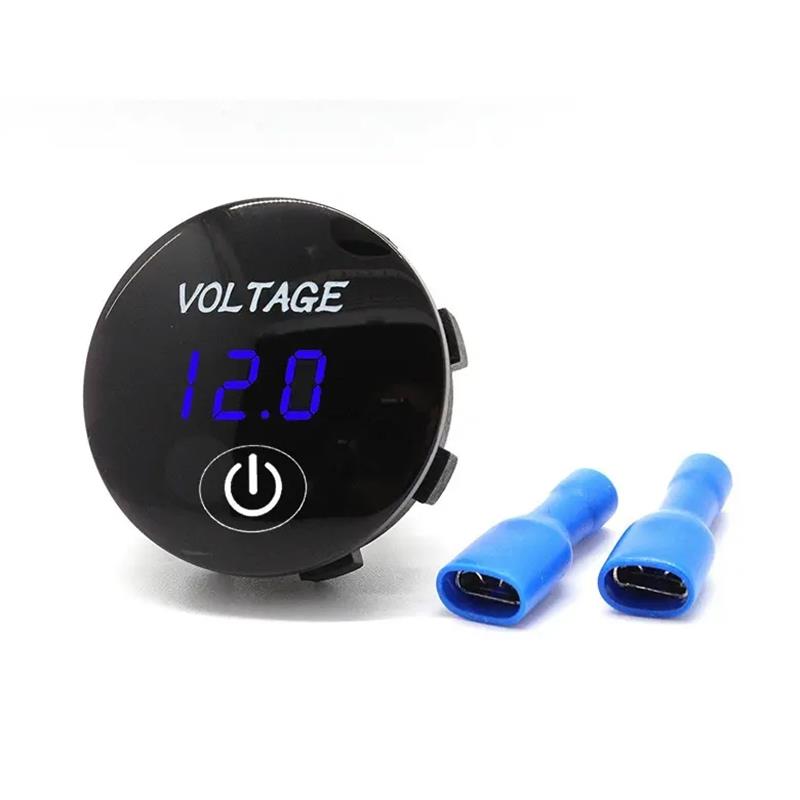 12V Car Motorcycle Volt Meter Gauge with Reverse Connection Waterproof LED Digital Voltmeter 