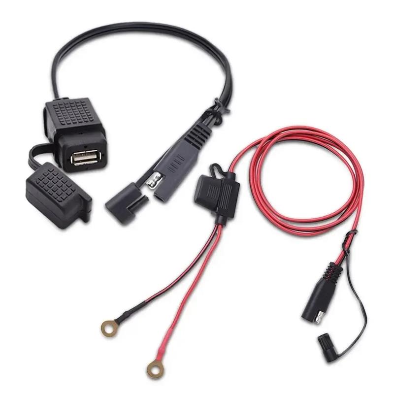 12V 2.1A Motorcycle USB Power Single Port Socket Mobile Charger