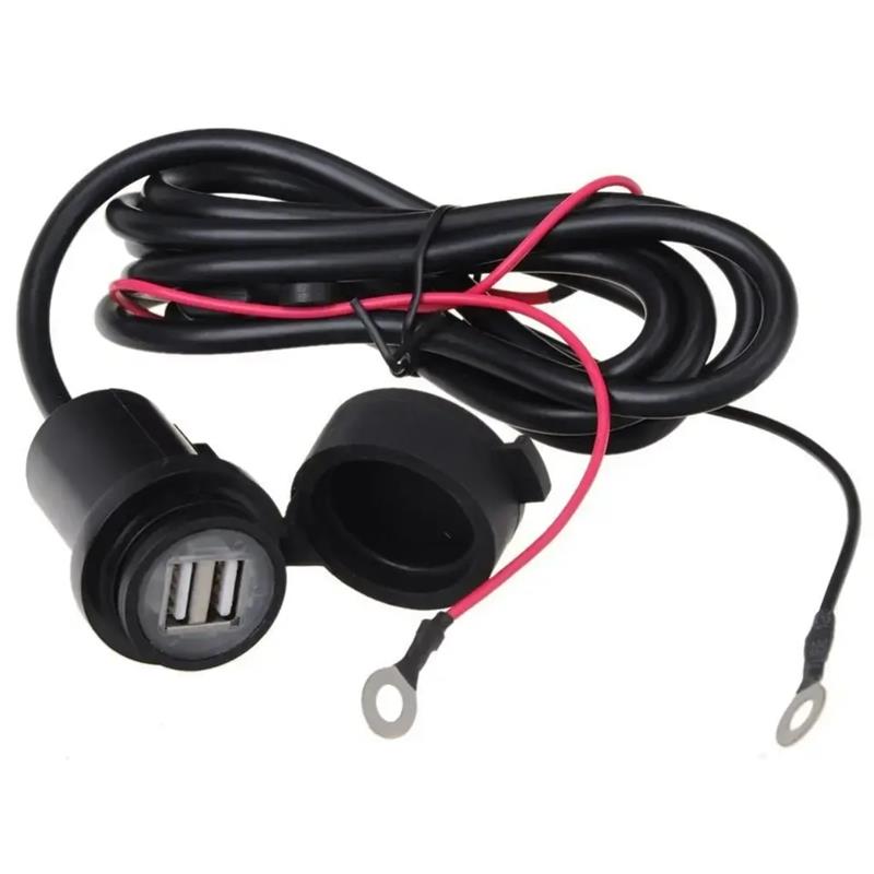 12V Motorcycle 3.1A Dual USB Waterproof Power Charger with 1.5m cable