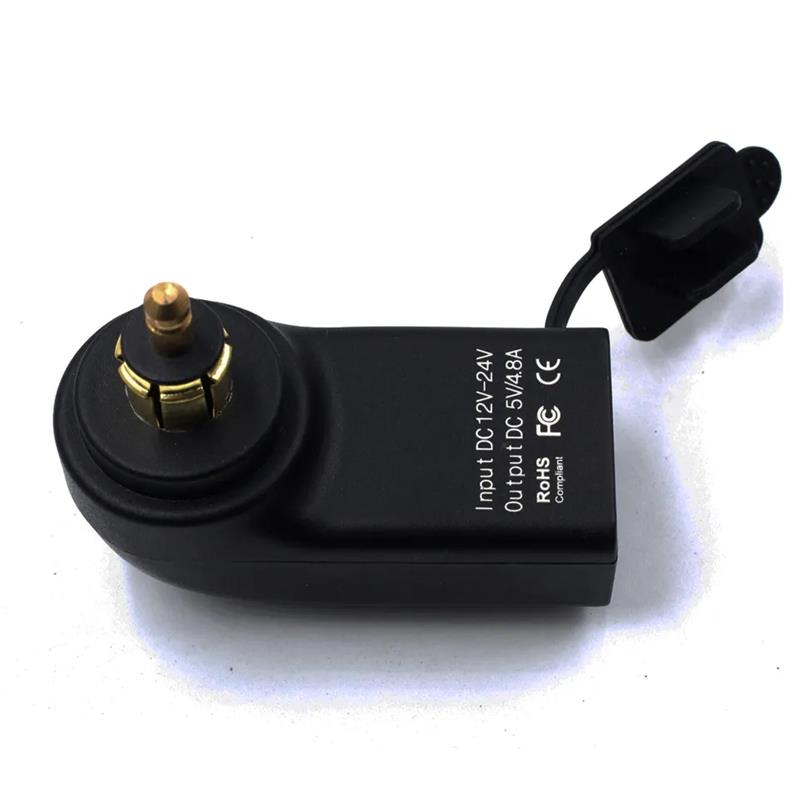 Motorcycle 12V Dual USB Charger Din Socket