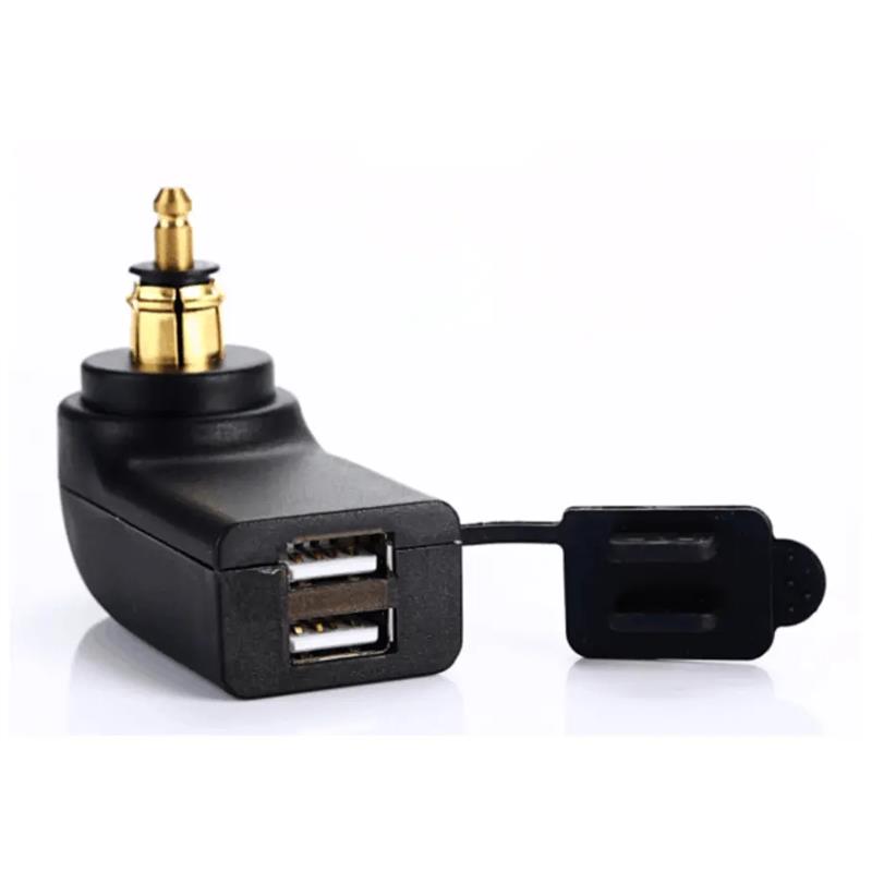 Motorcycle Dual USB Charger Adapter LED Voltmeter Din Hella charger socket adapter